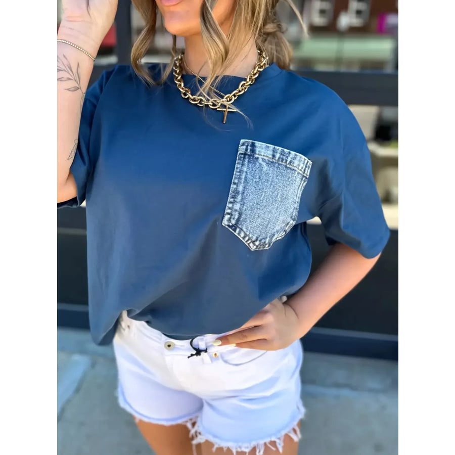 Denim Pocket Relaxed Fit T-Shirt Apparel and Accessories