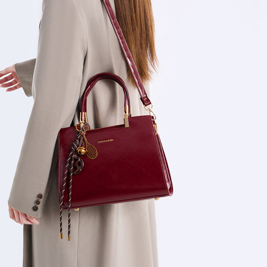Detachable Strap Crossbody Bag Burgundy / ONESIZE Apparel and Accessories