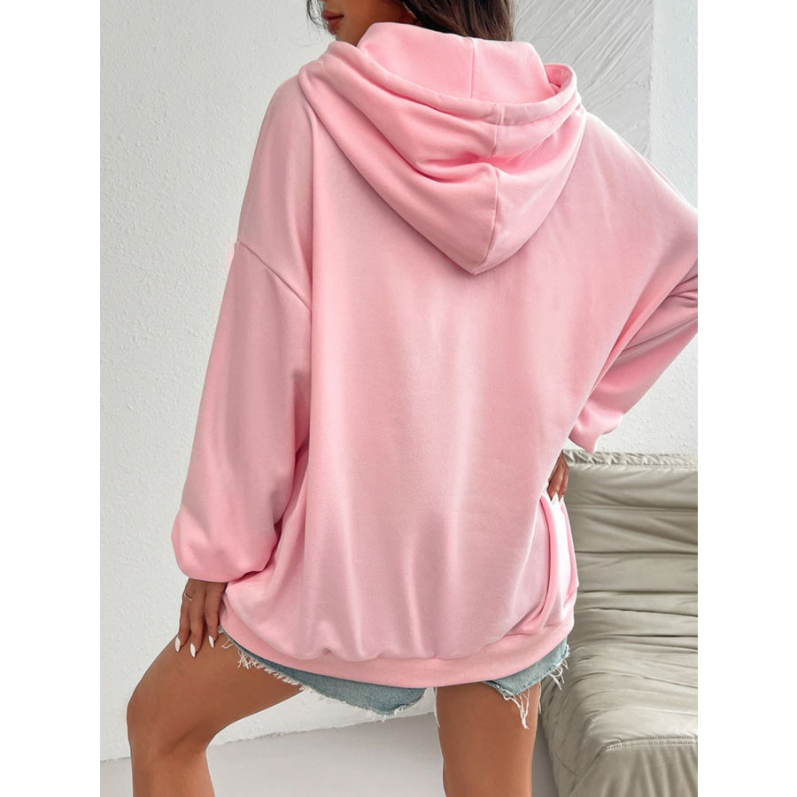 Devine Drawstring Long Sleeve Hoodie Apparel and Accessories