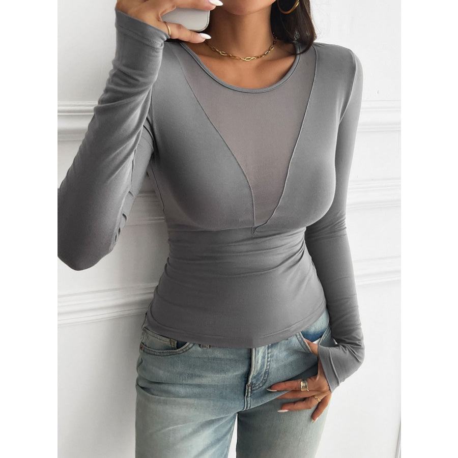 Devine Round Neck Long Sleeve T-Shirt Apparel and Accessories