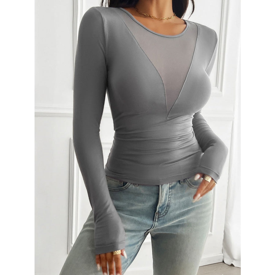 Devine Round Neck Long Sleeve T-Shirt Apparel and Accessories