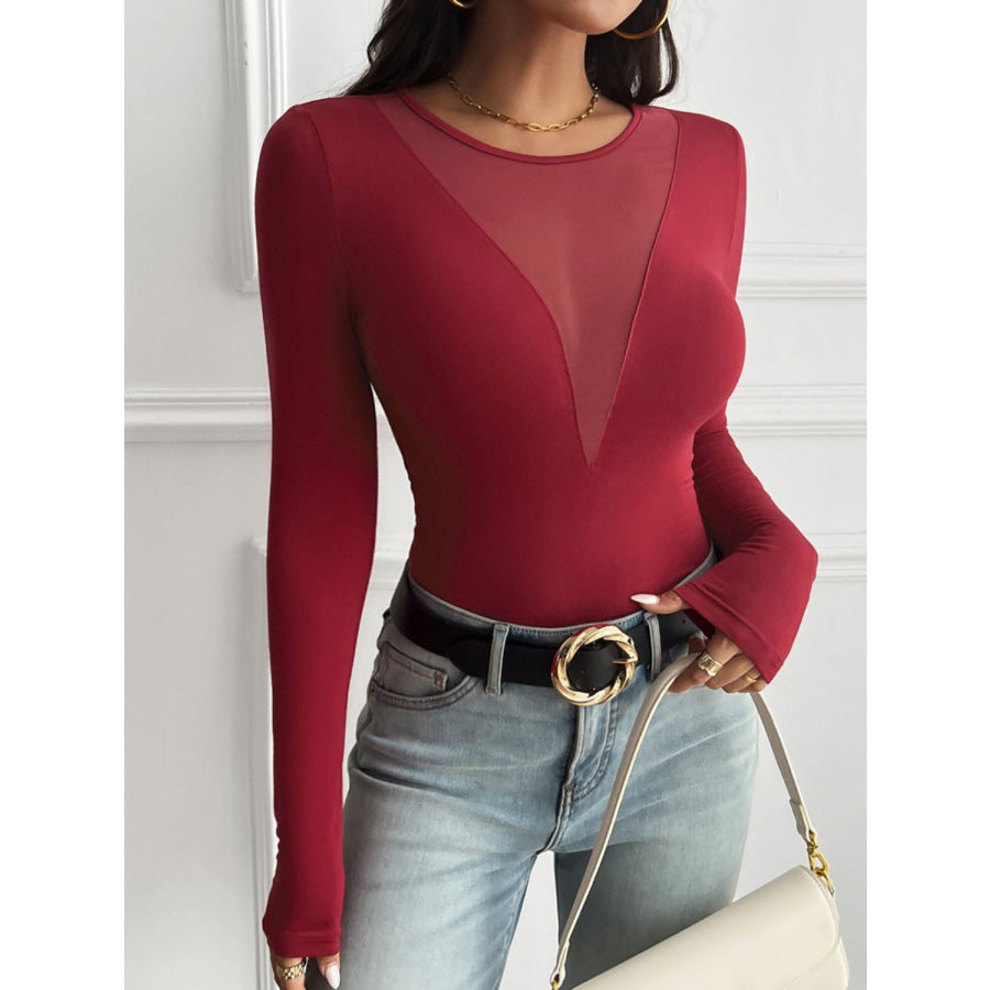 Devine Round Neck Long Sleeve T-Shirt Apparel and Accessories