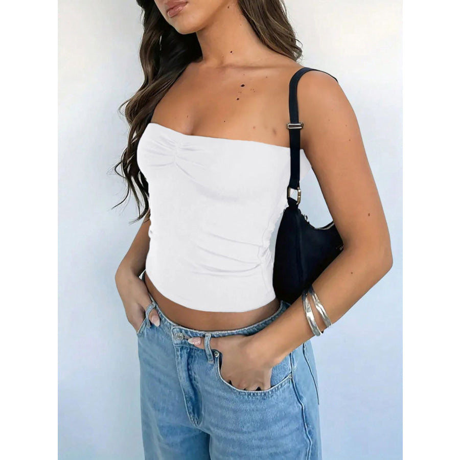 Devine Ruched Tube Top Apparel and Accessories