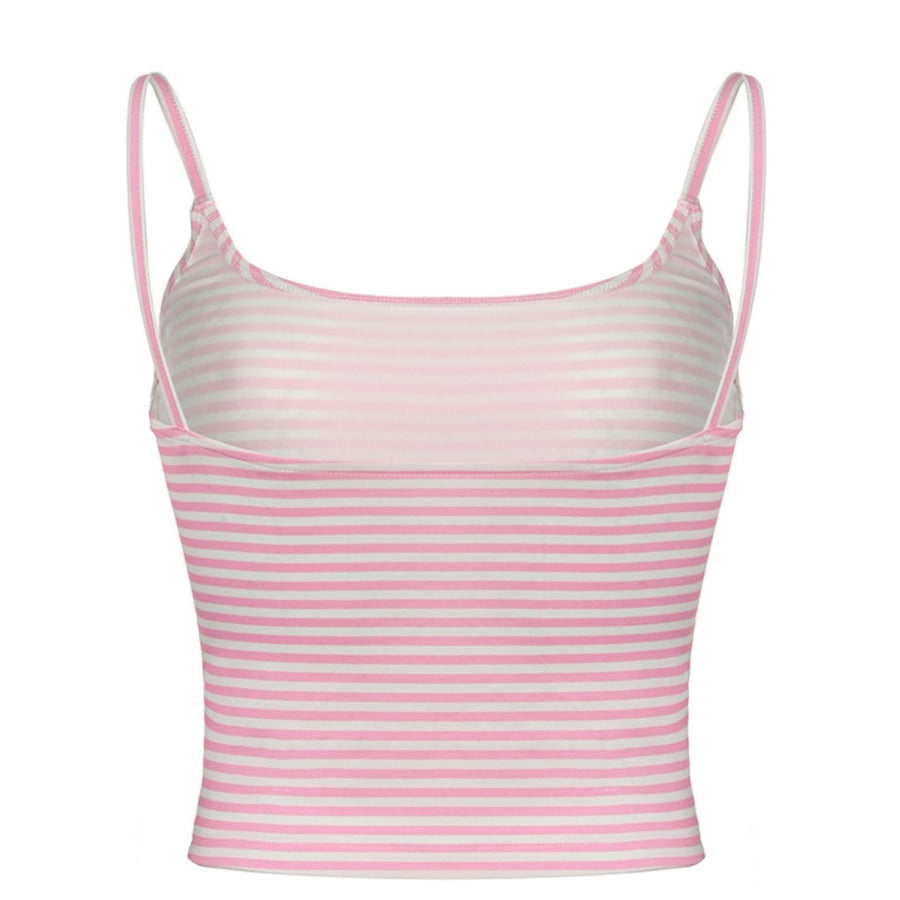 Devine Striped Scoop Neck Cami Apparel and Accessories