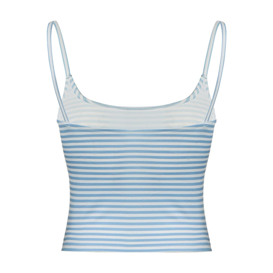 Devine Striped Scoop Neck Cami Apparel and Accessories