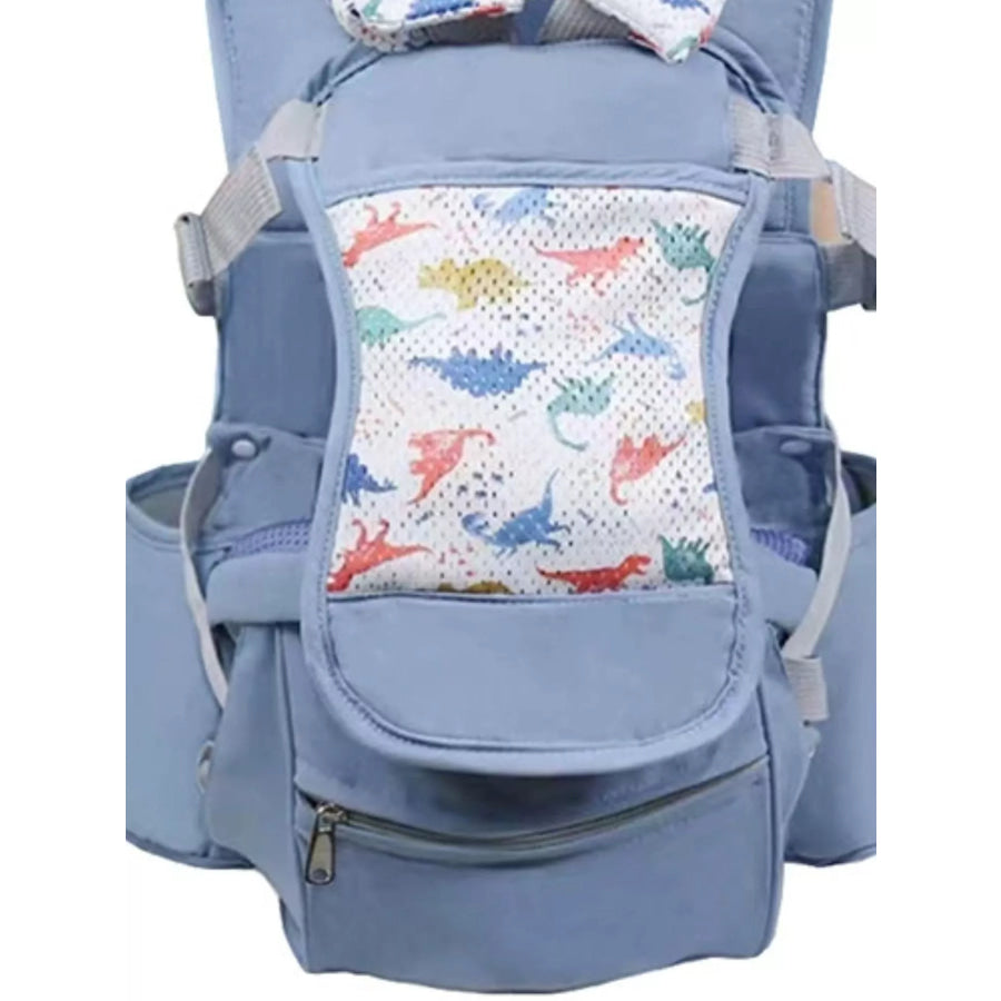 Dinosaur Pattern Ergonomic Baby Wrap Dinosaur Blue / One Size Apparel and Accessories
