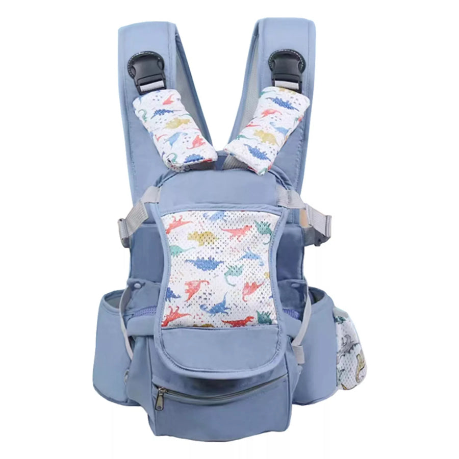 Dinosaur Pattern Ergonomic Baby Wrap Dinosaur Blue / One Size Apparel and Accessories