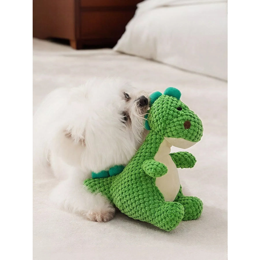 Dinosaur Squeaky Chew Pet Plush Toy Green Dinosaur / S Apparel and Accessories