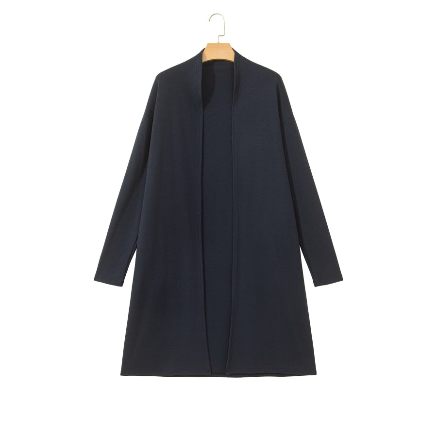 Dirty blue Solid Color Long Sleeve Casual Tunic Shift Cardigan Sweaters & Cardigans/Cardigans