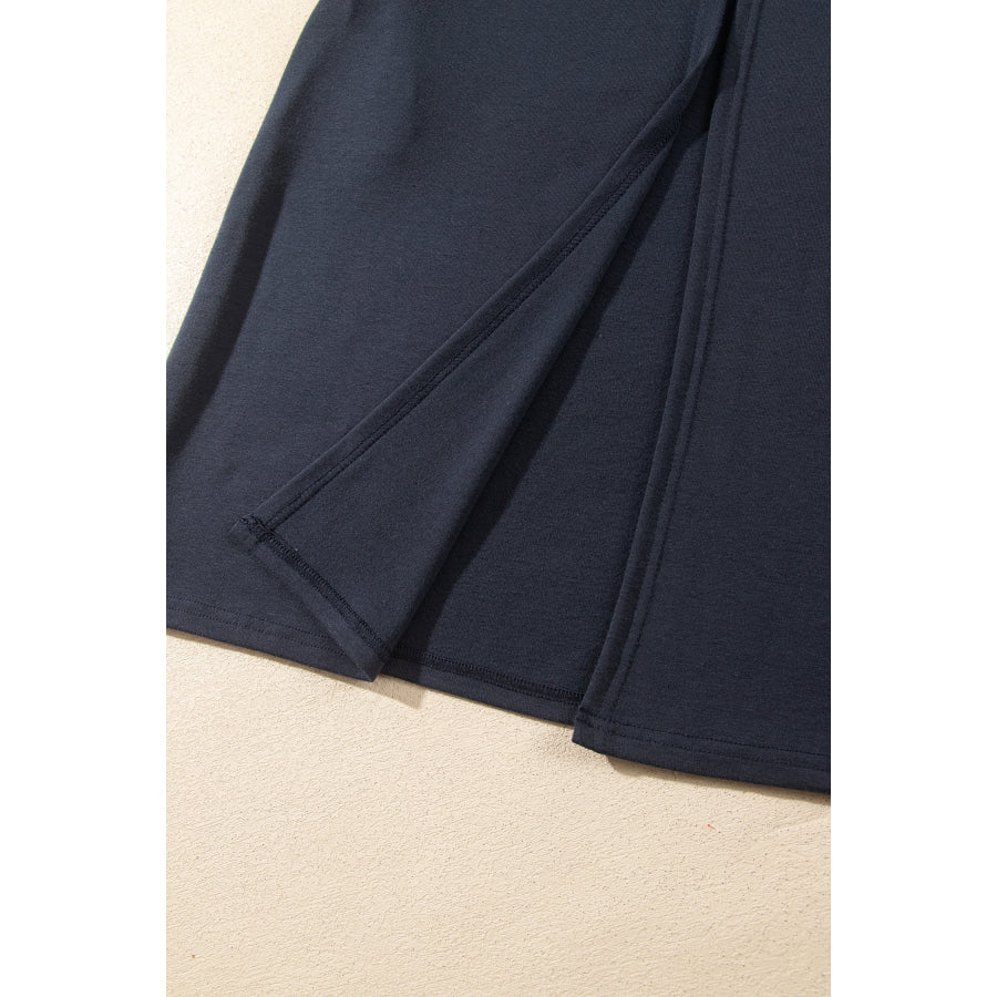Dirty blue Solid Color Long Sleeve Casual Tunic Shift Cardigan Sweaters & Cardigans/Cardigans