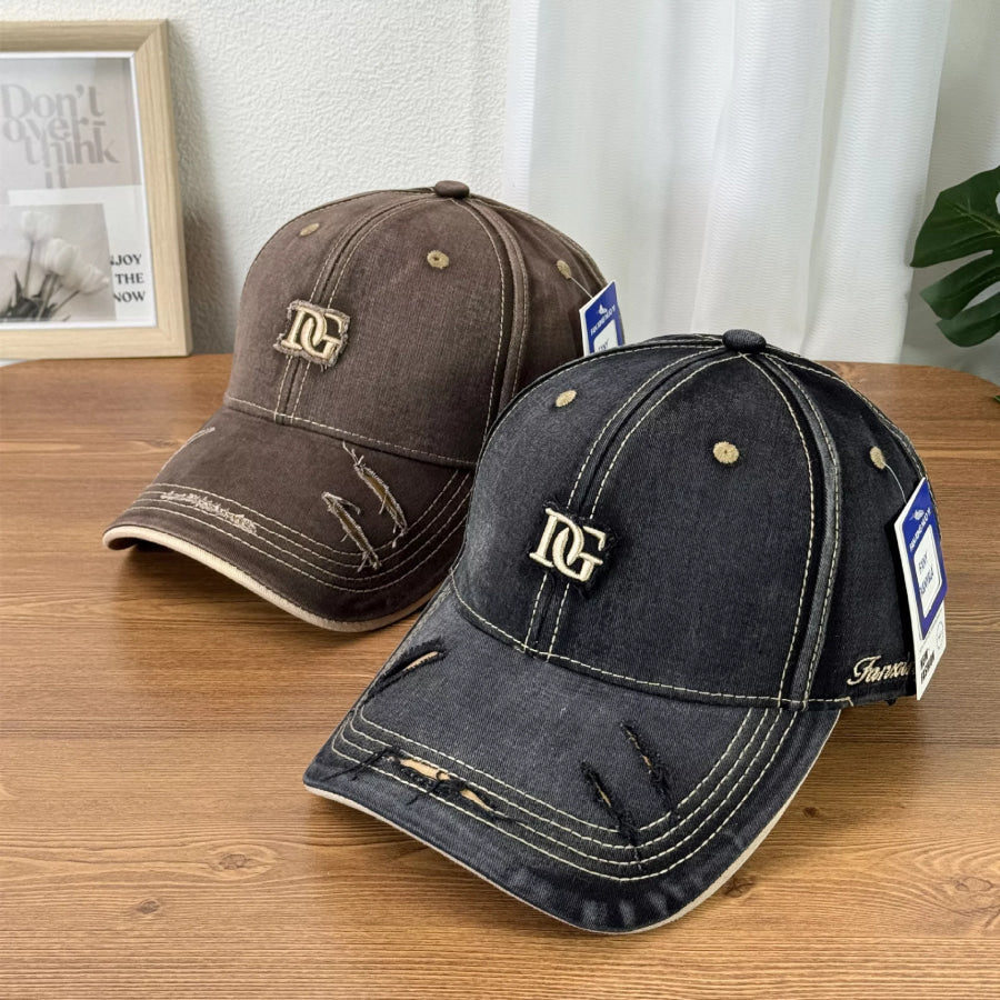 Distressed Causal Baseball Cap Apparel and Accessories