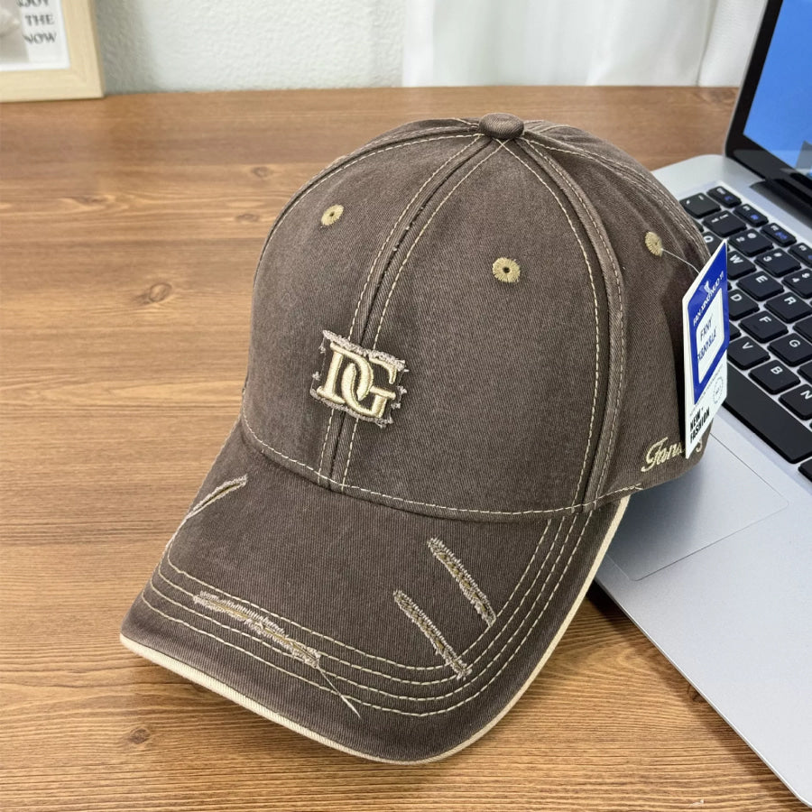 Distressed Causal Baseball Cap Brown / One Size Apparel and Accessories