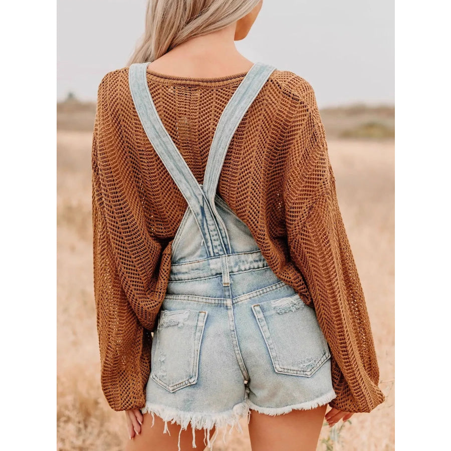 Distressed Denim Overalls Shorts Apparel and Accessories