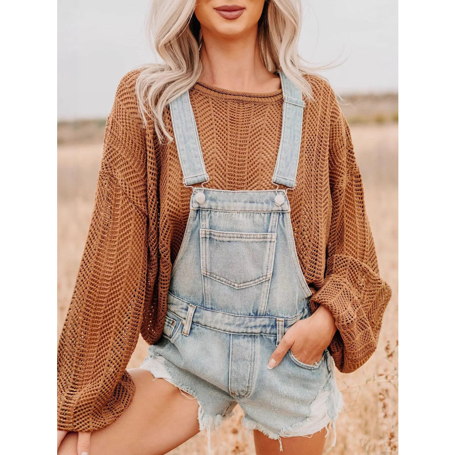 Distressed Denim Overalls Shorts Apparel and Accessories