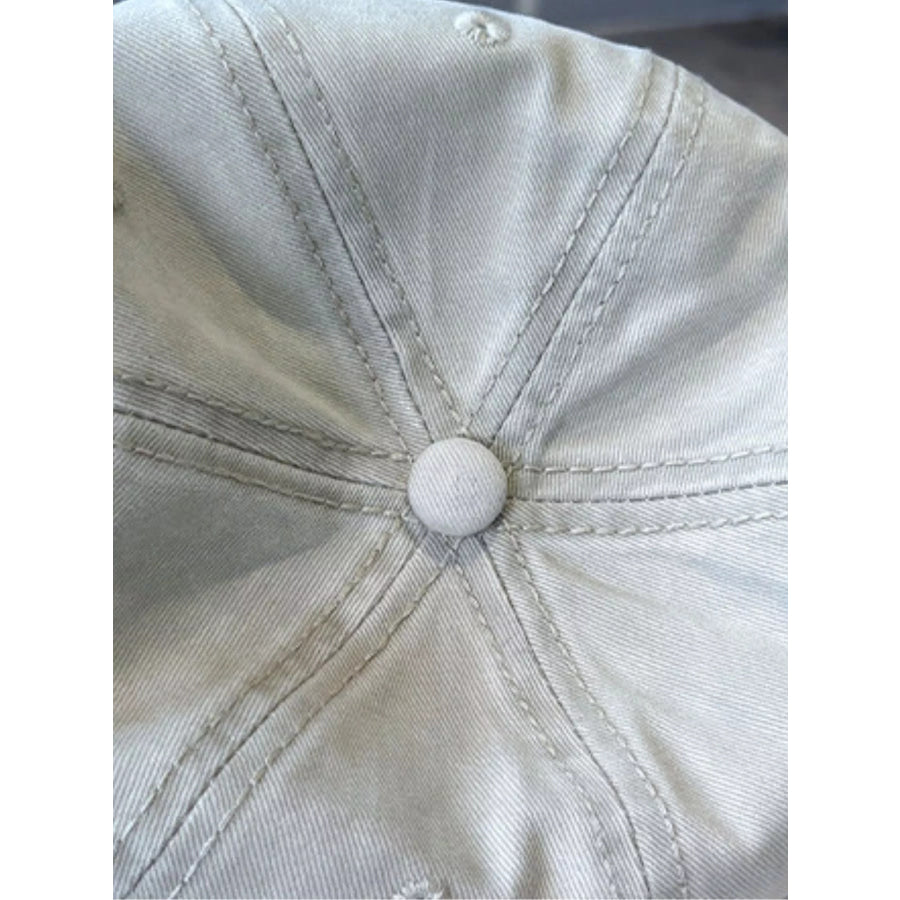 Distressed Embroidered Baseball Cap Apparel and Accessories
