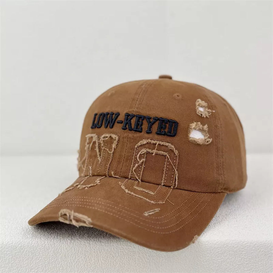 Distressed Embroidered Baseball Cap Apparel and Accessories