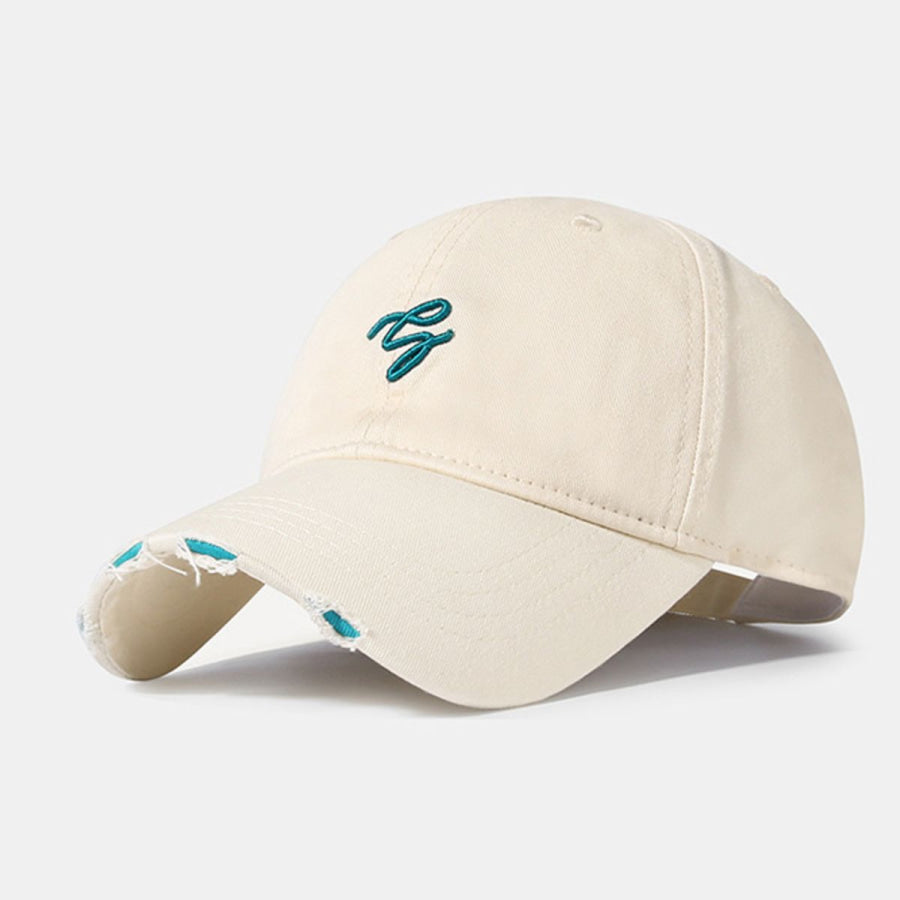 Distressed Embroidered Baseball Cap Apparel and Accessories