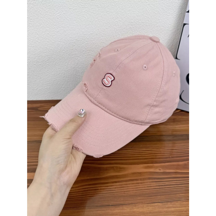 Distressed Embroidered Baseball Cap Apparel and Accessories