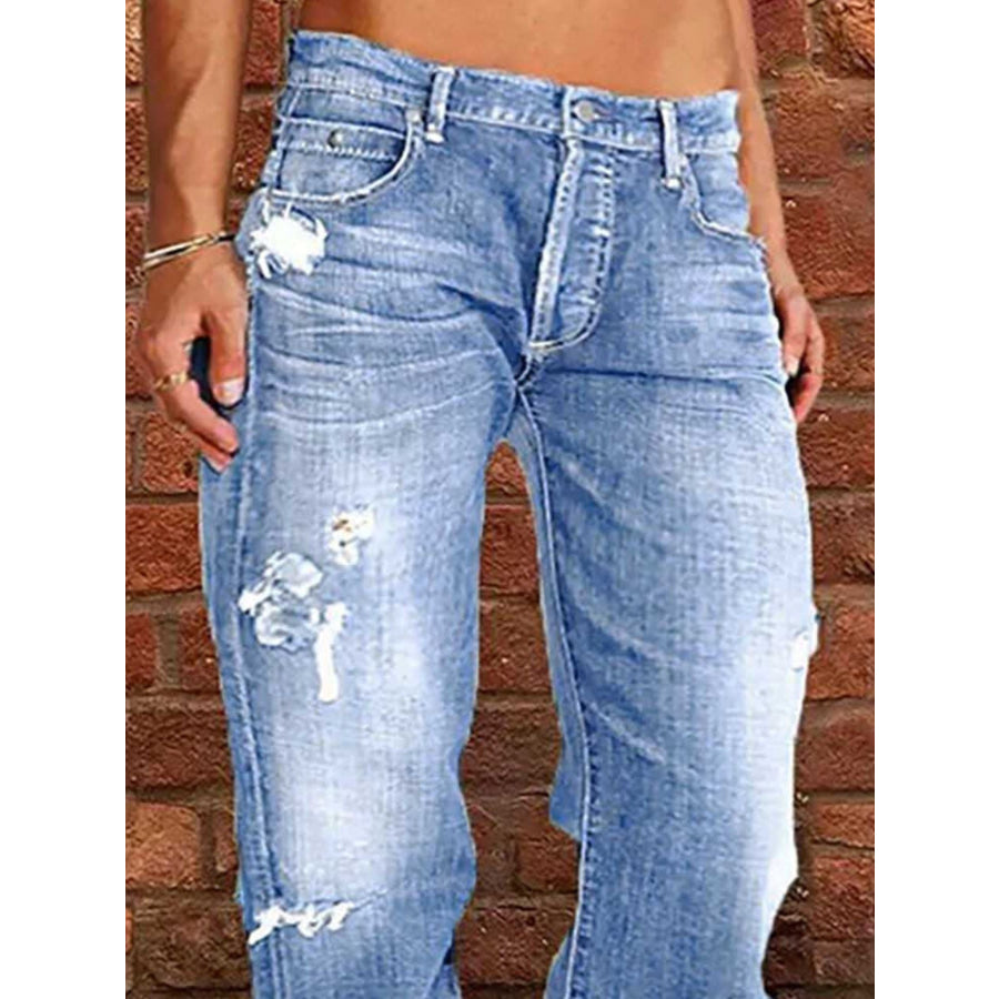 Distressed Loose Fit Jeans Apparel and Accessories