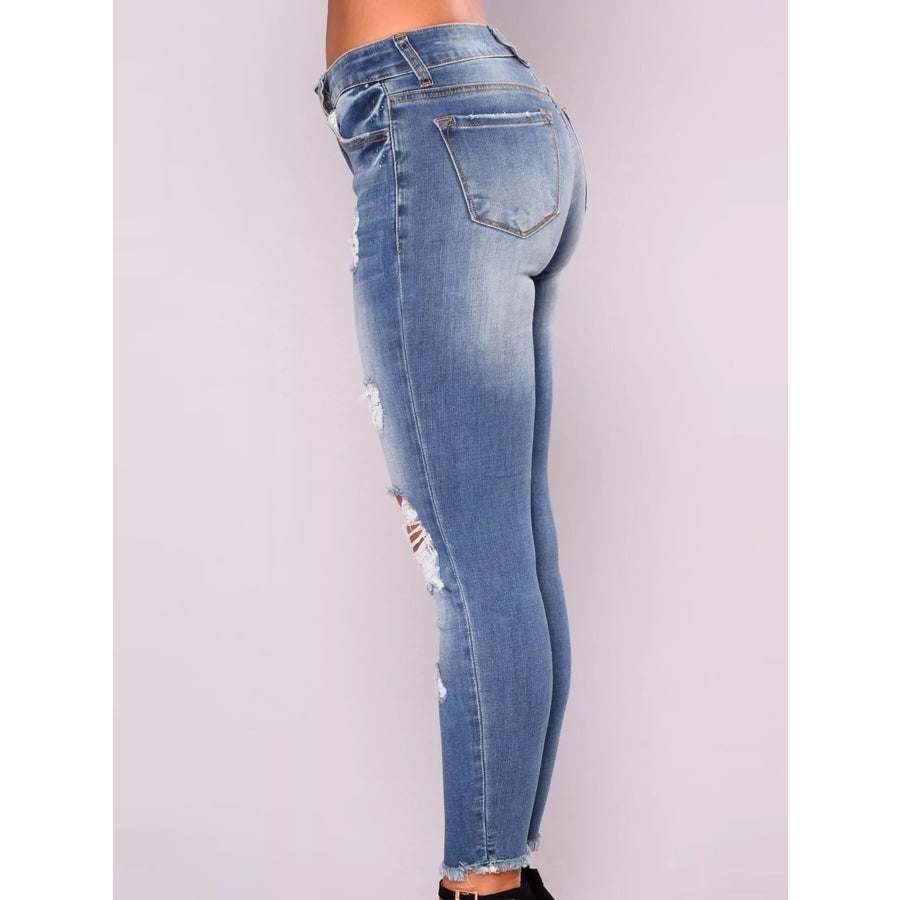 Distressed Skinny Jeans Apparel and Accessories