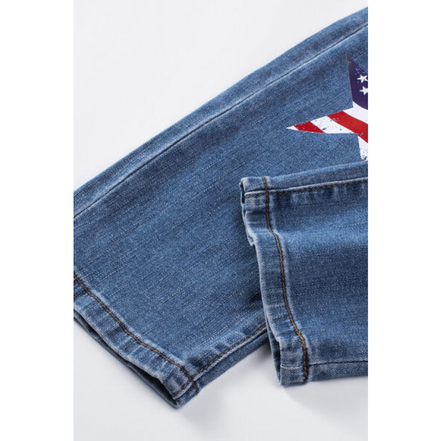 Distressed Straight Jeans with Pockets Clothing