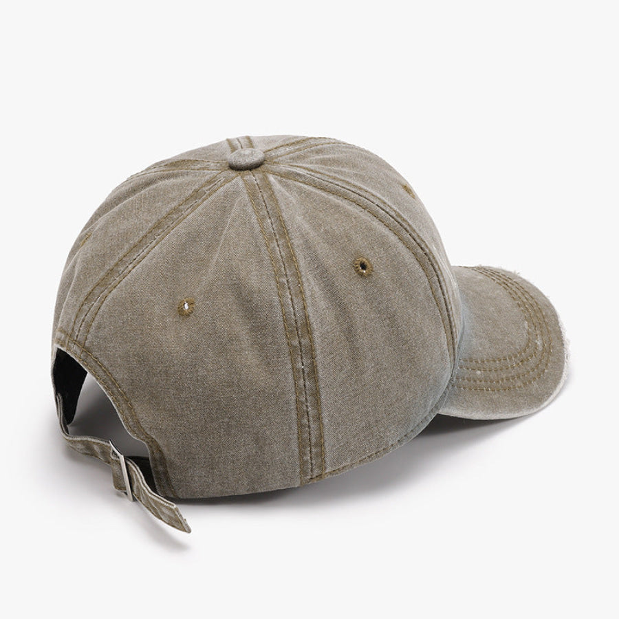 Distressed Washed Adjustable Baseball Cap Apparel and Accessories