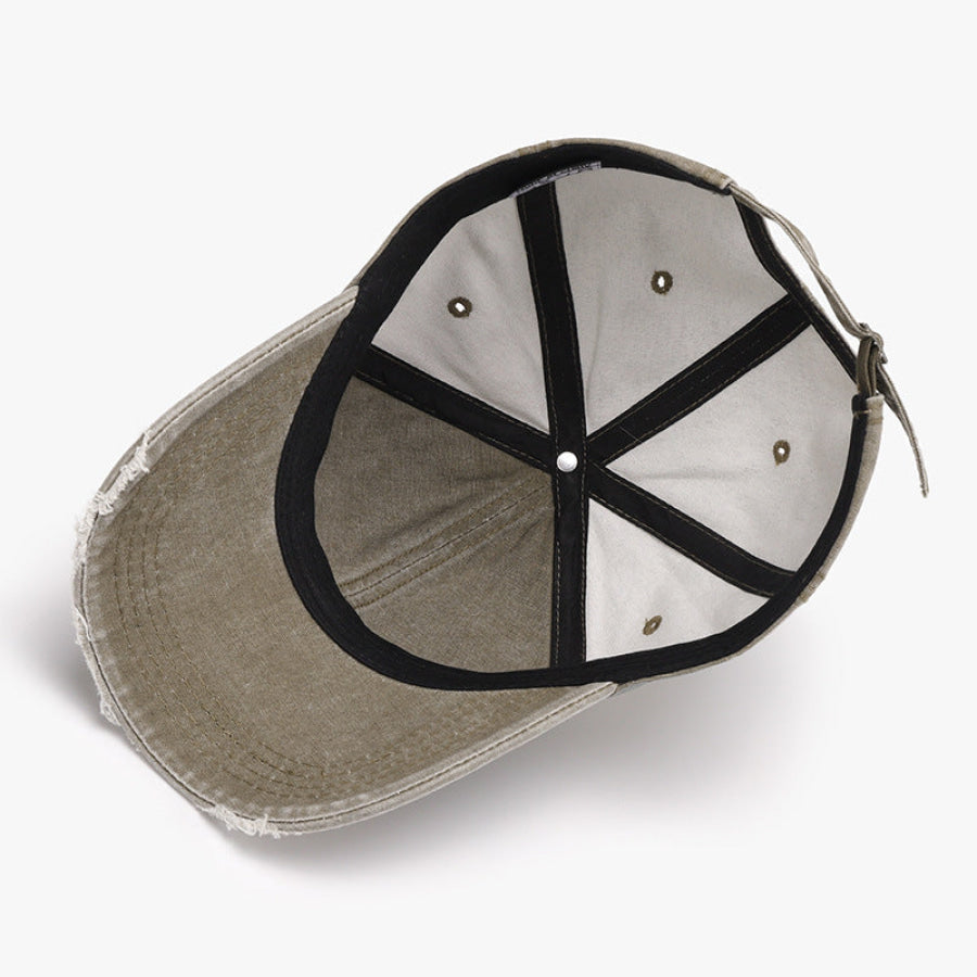 Distressed Washed Adjustable Baseball Cap Apparel and Accessories