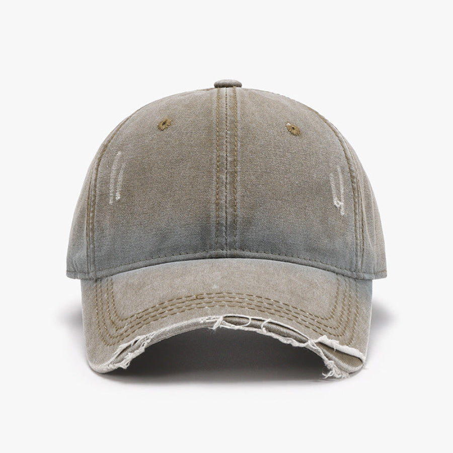 Distressed Washed Adjustable Baseball Cap Dusty Blue / One Size Apparel and Accessories