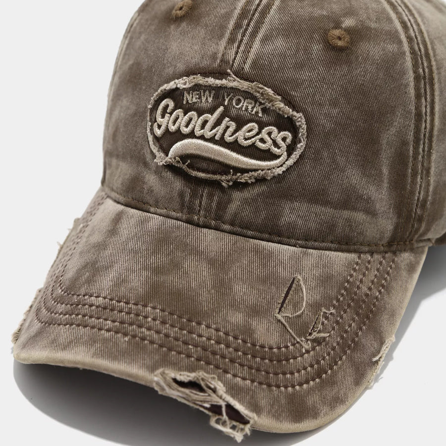 Distressed Washed Cotton Baseball Cap Apparel and Accessories