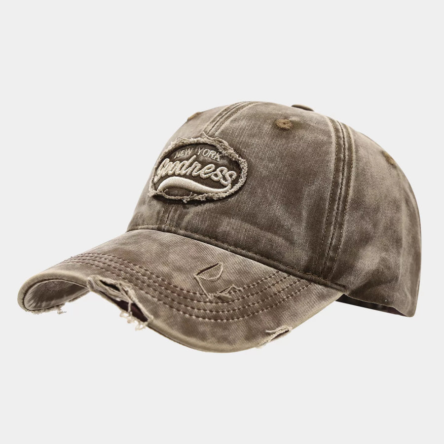 Distressed Washed Cotton Baseball Cap Apparel and Accessories