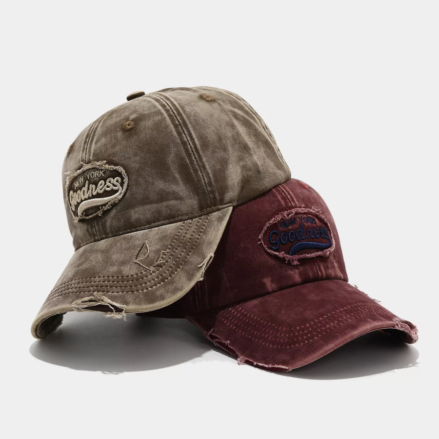 Distressed Washed Cotton Baseball Cap Apparel and Accessories