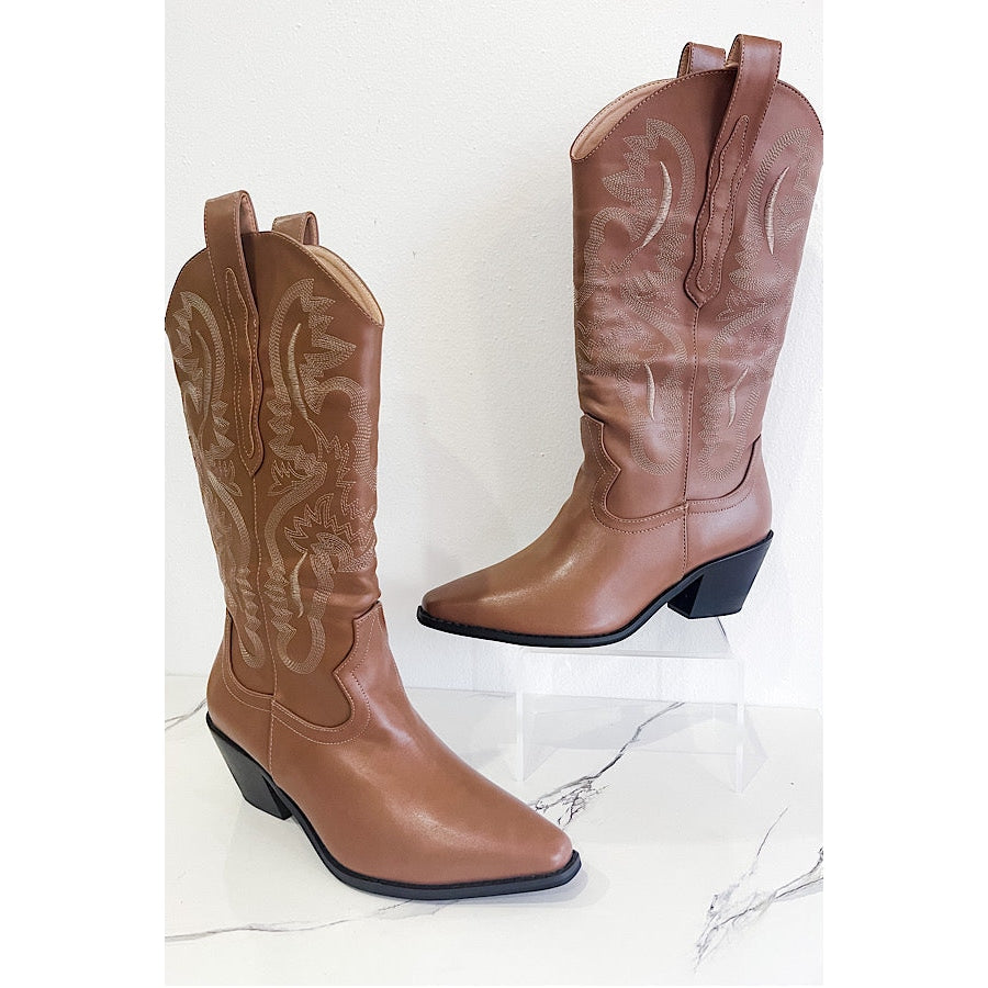 Dolly Brown Western Boots WS 610 Shoes