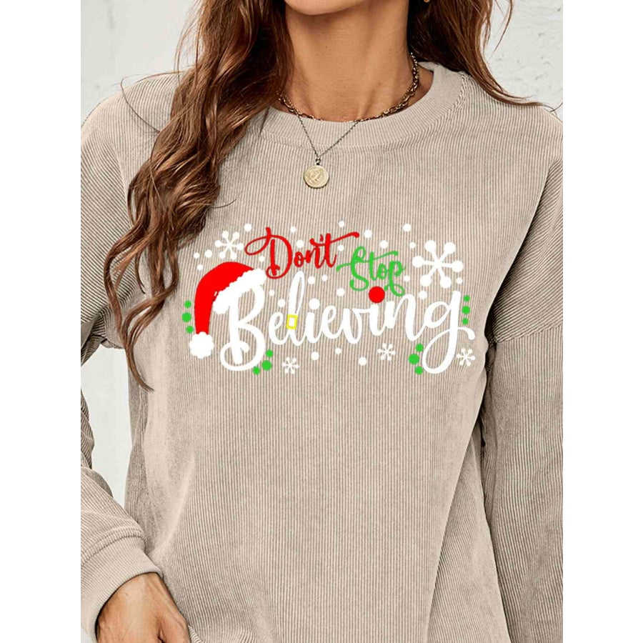 DON’T STOP BELIEVING Graphic Sweatshirt