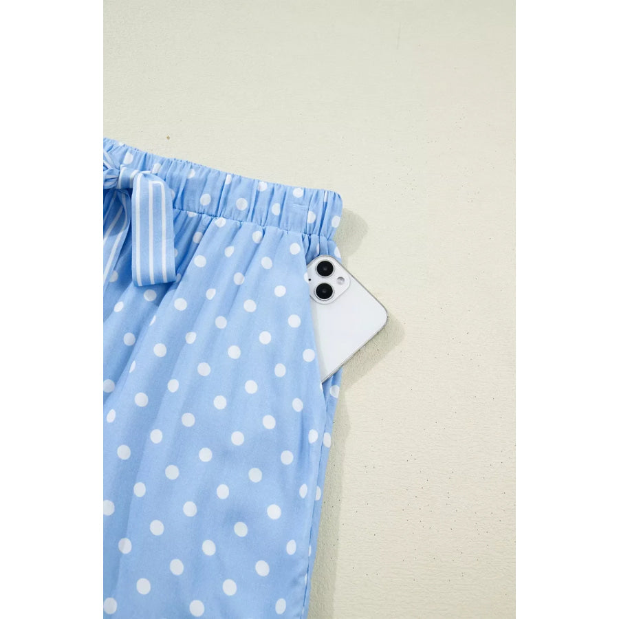 Dotted Print Soft Short Pajama Set Apparel and Accessories
