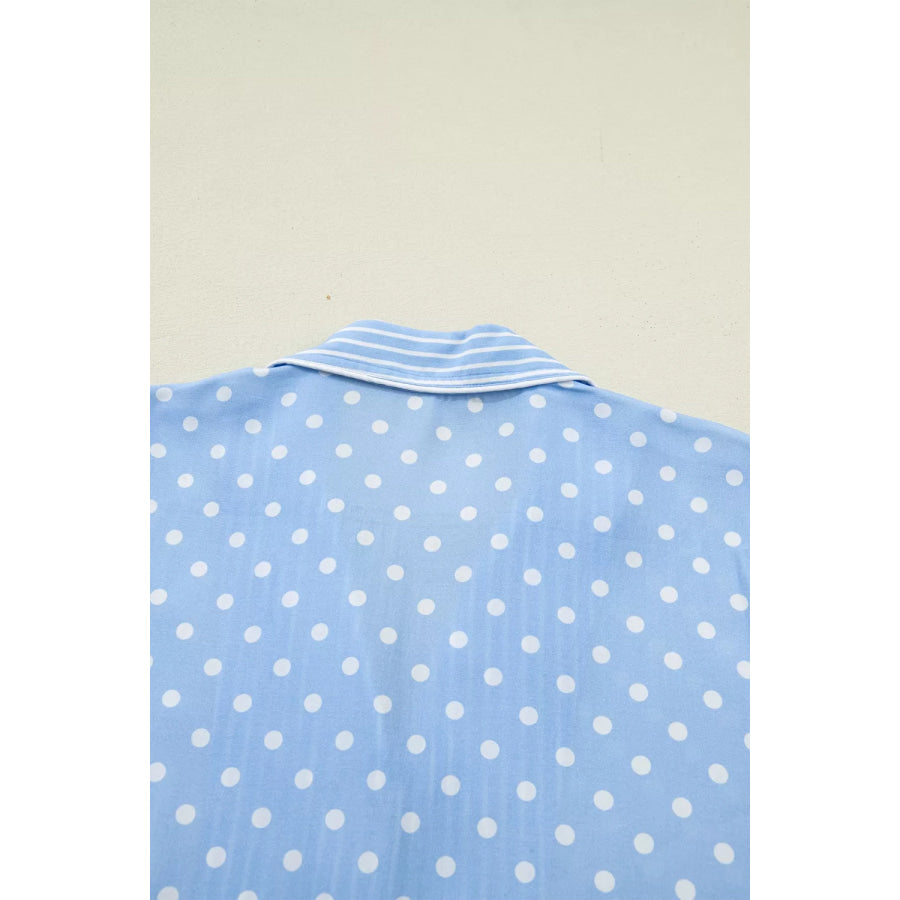 Dotted Print Soft Short Pajama Set Apparel and Accessories