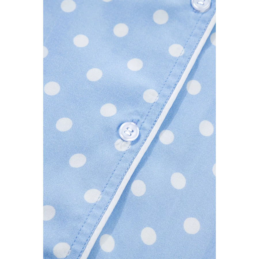 Dotted Print Soft Short Pajama Set Apparel and Accessories