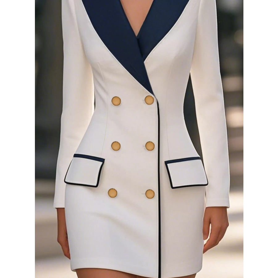 Double-Breasted Blazer Dress Apparel and Accessories