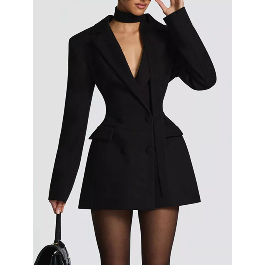 Double-Breasted Blazer Dress Apparel and Accessories