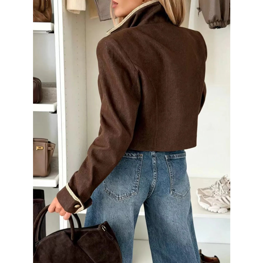 Double-Breasted Cropped Jacket Apparel and Accessories