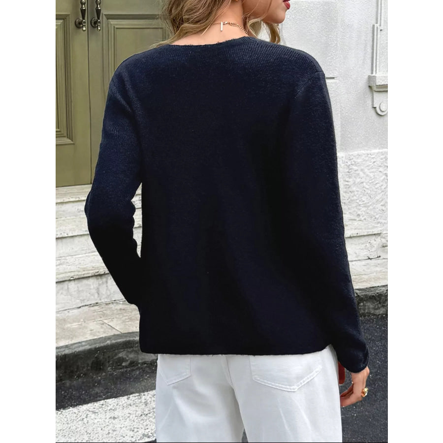 Double-Breasted Knit Cardigan Apparel and Accessories
