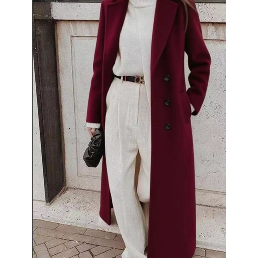 Double-Breasted Longline Overcoat Apparel and Accessories