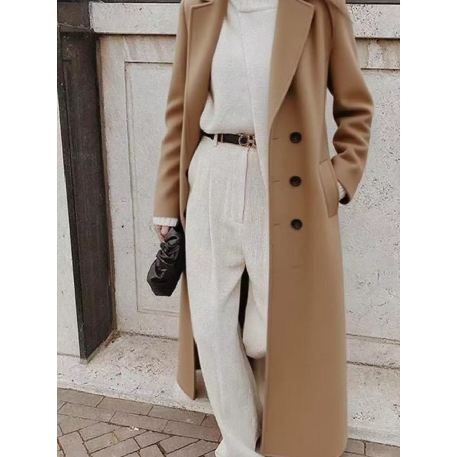 Double-Breasted Longline Overcoat Apparel and Accessories