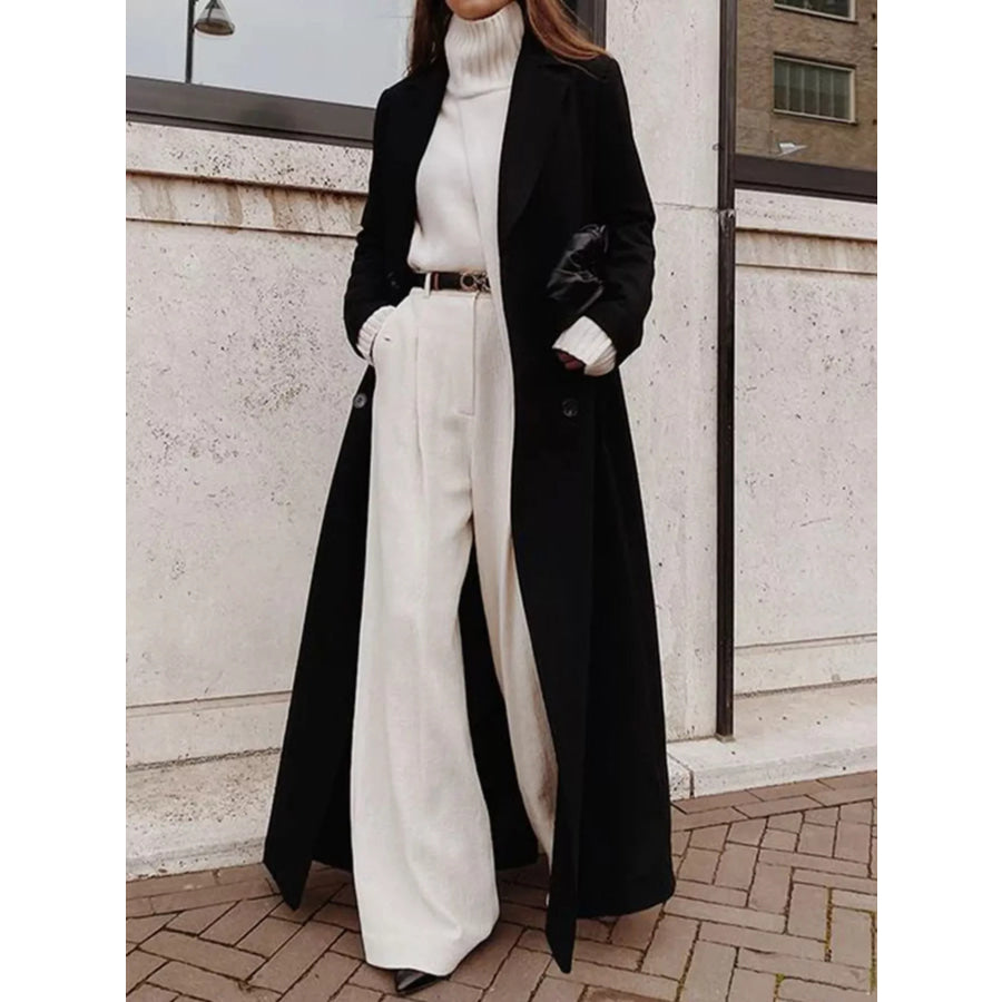 Double-Breasted Longline Overcoat Apparel and Accessories