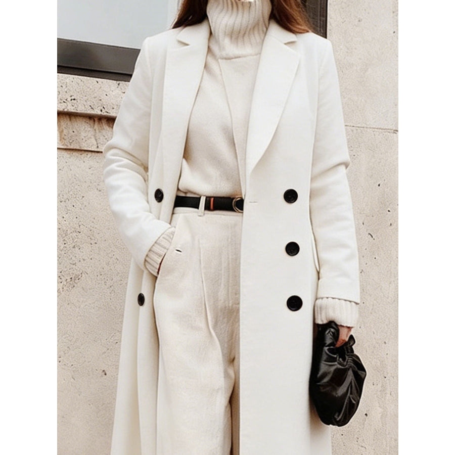 Double-Breasted Longline Overcoat Apparel and Accessories