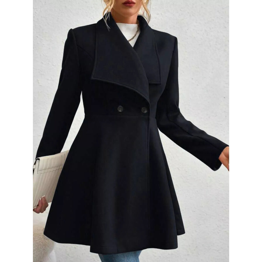 Double-Breasted Slim-Fit Coat Apparel and Accessories