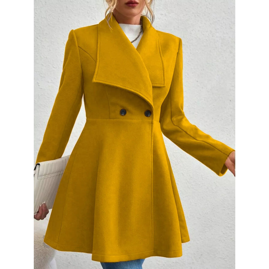 Double-Breasted Slim-Fit Coat Apparel and Accessories