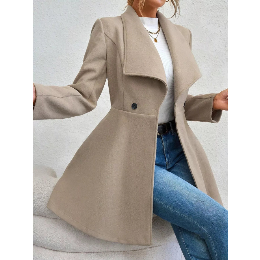 Double-Breasted Slim-Fit Coat Apparel and Accessories