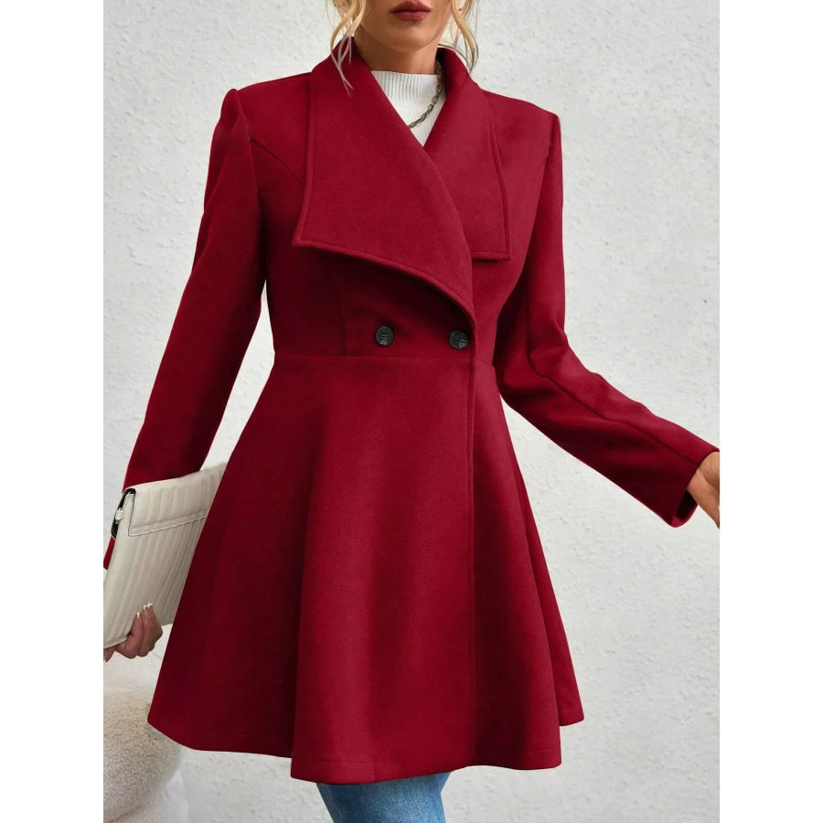 Double-Breasted Slim-Fit Coat Apparel and Accessories