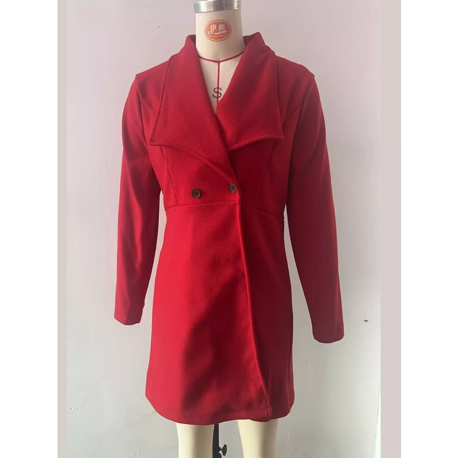 Double-Breasted Slim-Fit Coat Apparel and Accessories