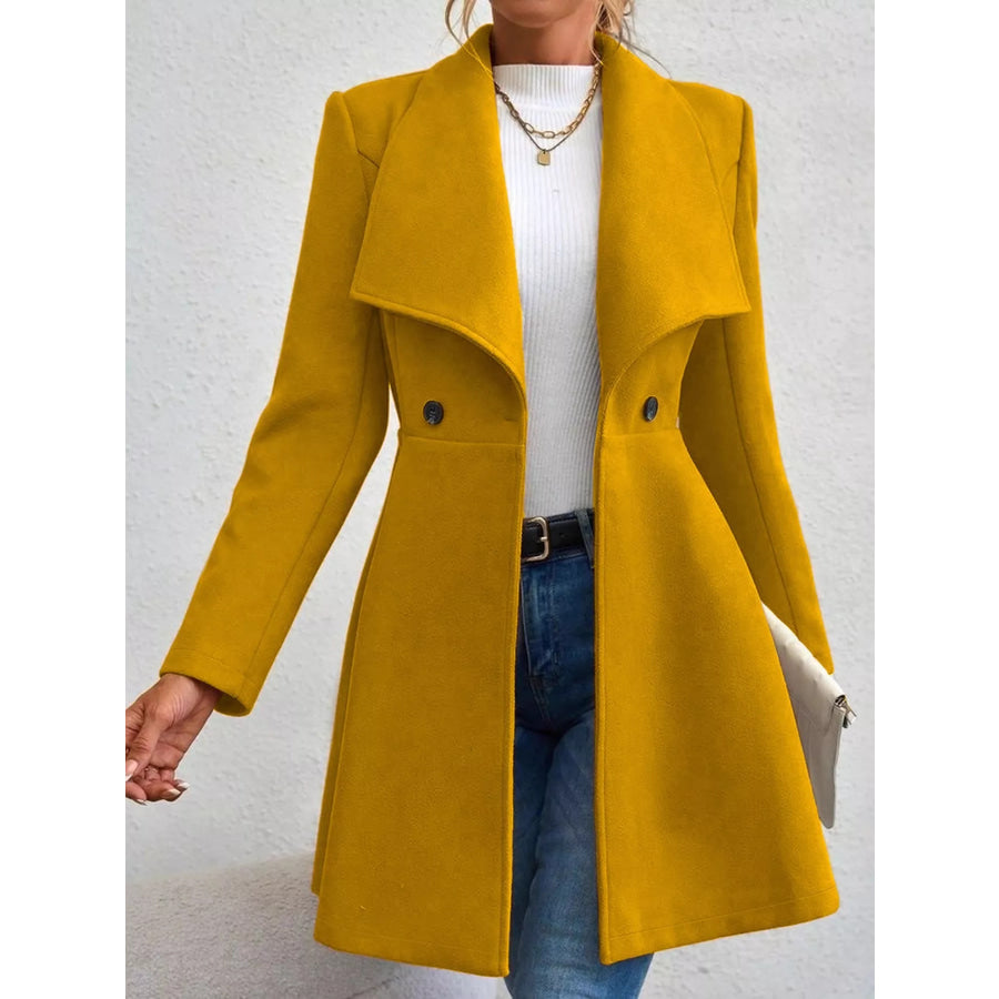 Double-Breasted Slim-Fit Coat Camel / S Apparel and Accessories